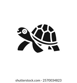 Tortoise icon Flat simple outline set