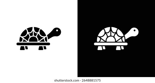 Tortoise icon of a flat style vector