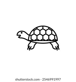 Tortoise icon linear logo isolated