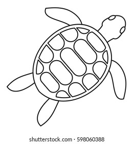 Tortoise icon. Outline illustration of tortoise vector icon for web
