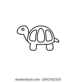 Tortoise icon Outline set in black and white color