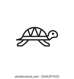 Tortoise icon outline set sign