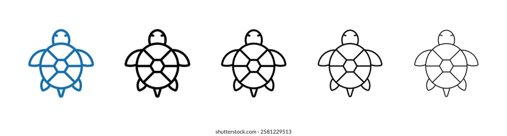 Tortoise icon Outline vector logo for web ui