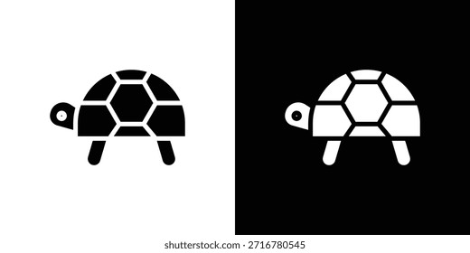 Tortoise icon silhouette vector illustration isolated flat style