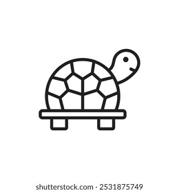 Tortoise icon Simple thin outline