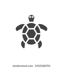 Tortoise icon Symbol mark in filled style