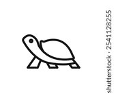 Tortoise icon Thin line flat illustration