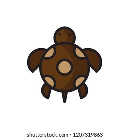 tortoise icon vector. animal icon filled outline style