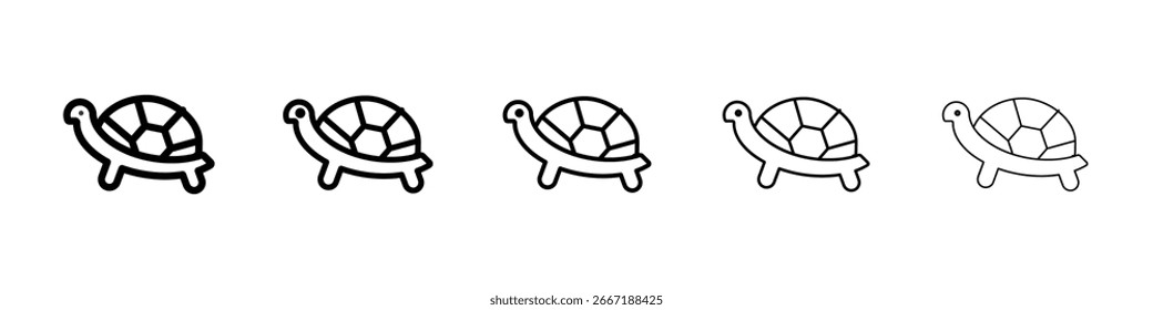 Tortoise icon vector collection. EPS 10