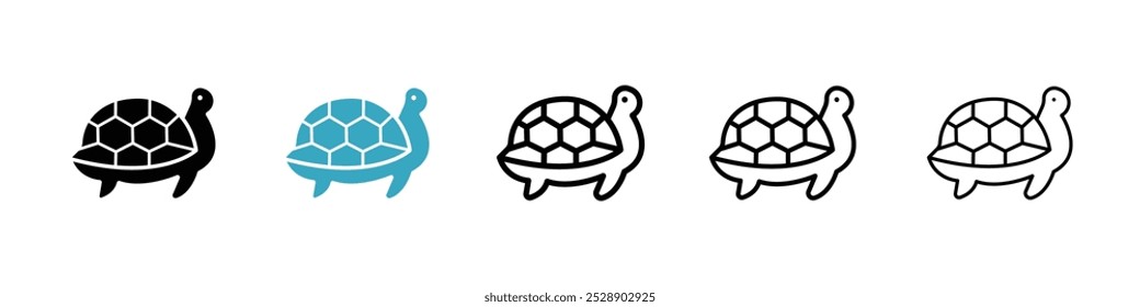 Tortoise icon vector illustration set