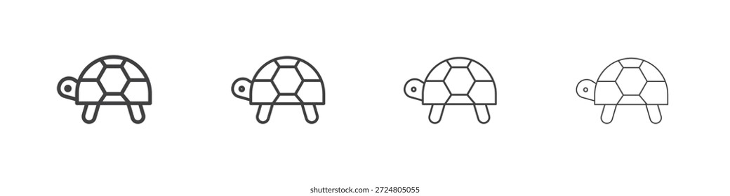 Tortoise icons for graphic and web design.