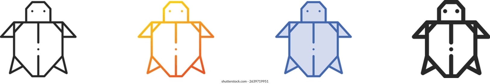 Tortoise icon.Thin Linear, Gradient, Blue Stroke and bold Style Design Isolated On White Background