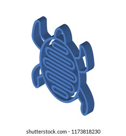 Tortoise isometric left top view 3D icon