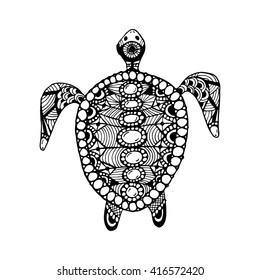 Tortoise ornate, zentangle for your design
