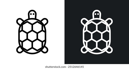 Tortoise outlined icon vector collection.