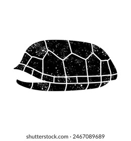 Tortoise shell black hand drawn icon in grunge look
