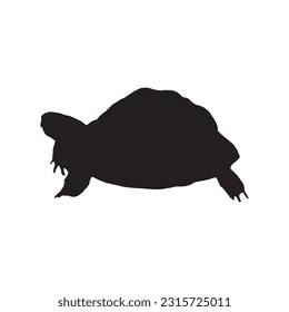 colección de conjuntos de silueta tortoise aislado negro sobre fondo blanco ilustración de vector