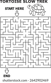 Tortoise slow trek maze activity for kids fun game