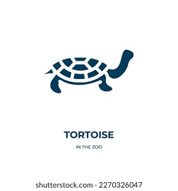 tortoise vector icon. tortoise, animal, pet filled icons from flat in the zoo concept. Isolated black glyph icon, vector illustration symbol element for web design and mobile apps