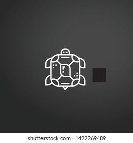 Tortoise vector icon. Tortoise concept stroke symbol design. Thin graphic elements vector illustration, outline pattern for your web site design, logo, UI. EPS 10.