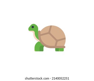 Tortoise vector isolated icon. Turtle emoji illustration.