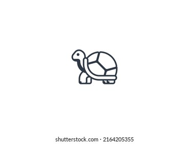 Icono aislado del vector de tortuga. Icono de tortuga