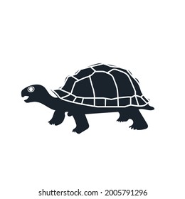 Tortoise Vector Silhouette isolated on white background