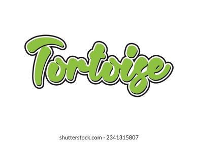 Tortoises. word tortoise handwritten text effect. for print design, t-shirts, banners etc