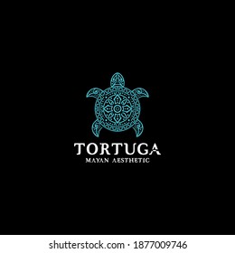 Tortuga or Turtle logo a bit of a Mayan aesthetic