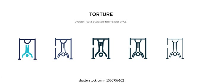 torture icon in different style vector illustration. two colored and black torture vector icons designed in filled, outline, line and stroke style can be used for web, mobile, ui