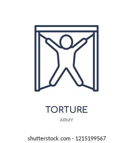 torture icon. torture linear symbol design from Army collection.