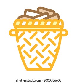 Torus Korbfarbe Symbol Vektorgrafik. Torus-Korbzeichen. einzelne Symbolillustration
