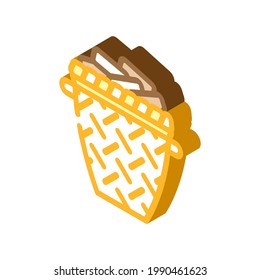 torus basket isometric icon vector. torus basket sign. isolated symbol illustration