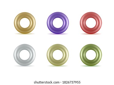 torus color stock vector illustration set