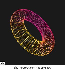 Torus. Connection Structure. Vector 3D Illustration.