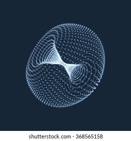 Torus. The Torus Consisting of Points. Connection Structure. Torus Shape  Wireframe. 3D Grid Design. A Glowing Grid. 3D Technology Style. Network Design. Molecular lattice. Cyberspace Grid.