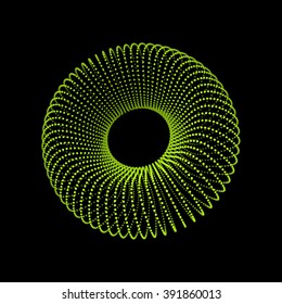 Torus. The Torus Consisting of Points. Connection Structure. Torus Shape  Wireframe. 3D Grid Design. A Glowing Grid. 3D Technology Style. Network Design. Molecular lattice. Cyberspace Grid.