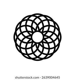 Torus. Editable stroke vector icon.