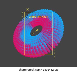 Torus. Element for design. 3d vector illustration for science, education or medicine. 