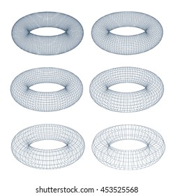 torus grid shape on white background.