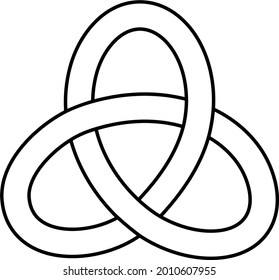 Torus Knoten. Vektorsymbol.
