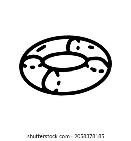 torus line vector doodle simple icon design