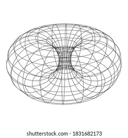 Torus Topology Circle Geometry Mathematics on white background.
