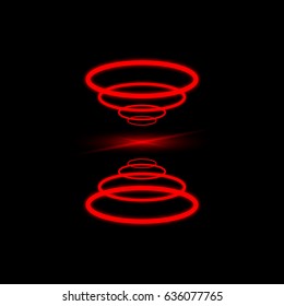 Torus Or A Tunnel Vector Illustration. Black Hole Or Curvature Of Space Icon. Wormhole Image.