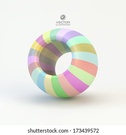 Torus. Vector 3D illustration.