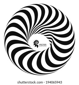 Torus. Vector 3D illustration. Abstract for internet sites, web user interfaces (ui) and applications (apps). Infinity sign. Black and white.