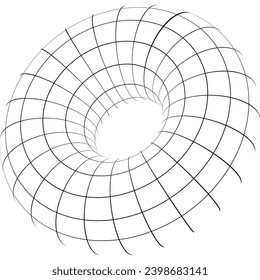 Torus wireframe vector. Abstract geometric shape with torus