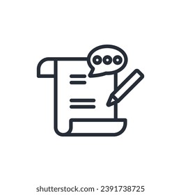 icono de la narración. vector.Curso editable.Signo de estilo lineal para uso de diseño web,logotipo.Ilustración de símbolo.