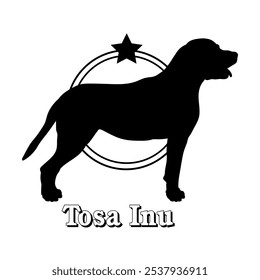 Tosa Inu. dog silhouette,  dog, dog breeds, logo, vector, silhouette, logo design, animal, illustration, icon, sign, design, black,  symbol, pet