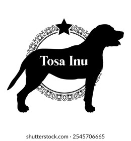 Tosa Inu dog silhouette, dog, dog breeds,  vector, silhouette, logo design, animal, illustration, icon, sign, black, pet